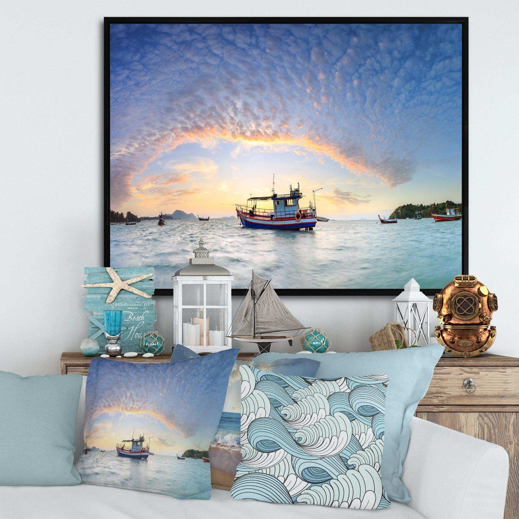 Fishing Boat at Phuket Sunrise Beach