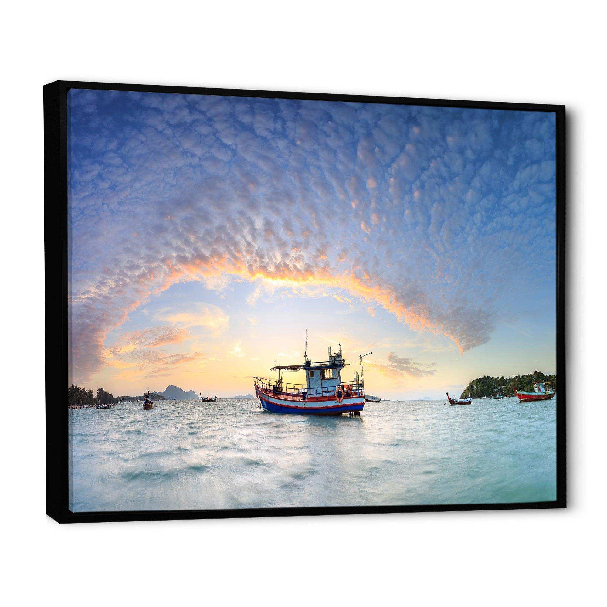 Fishing Boat at Phuket Sunrise Beach