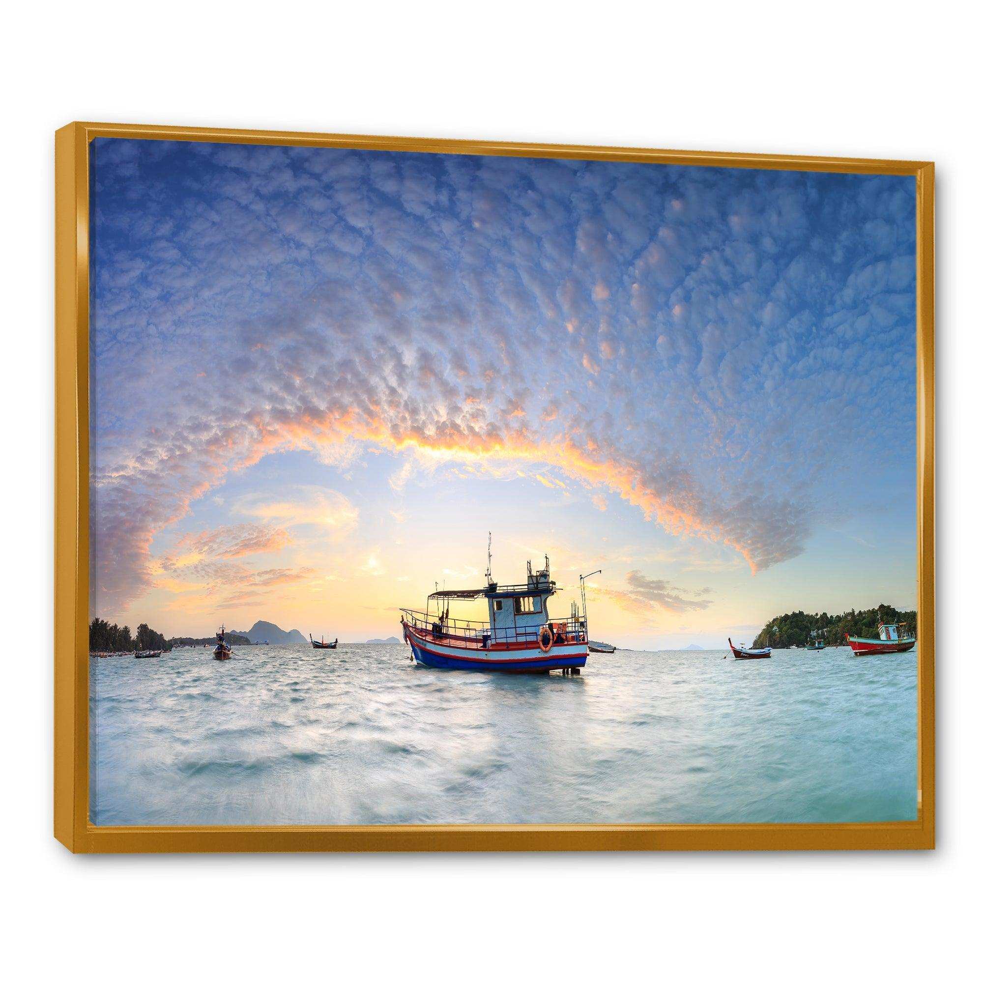 Fishing Boat at Phuket Sunrise Beach