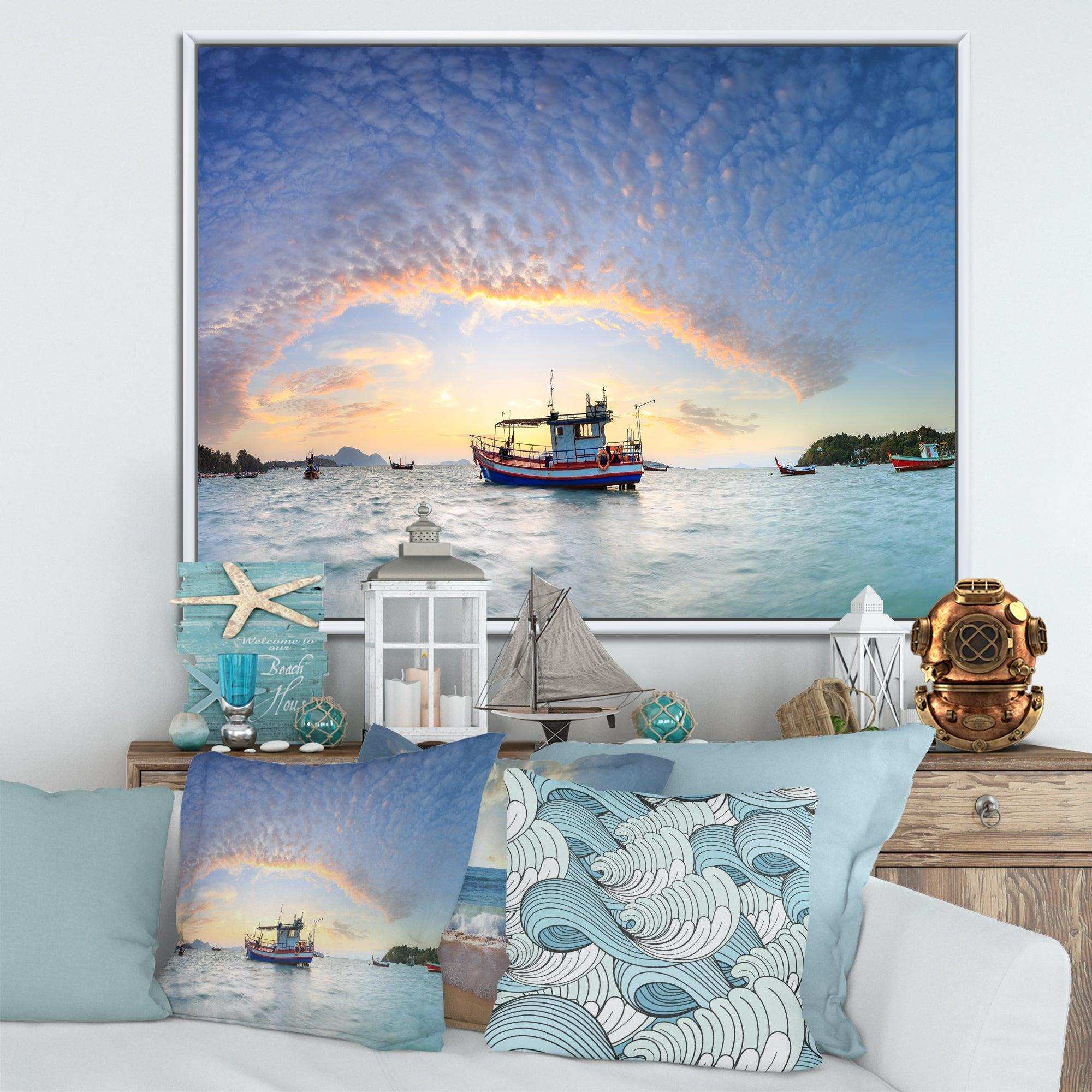 Fishing Boat at Phuket Sunrise Beach