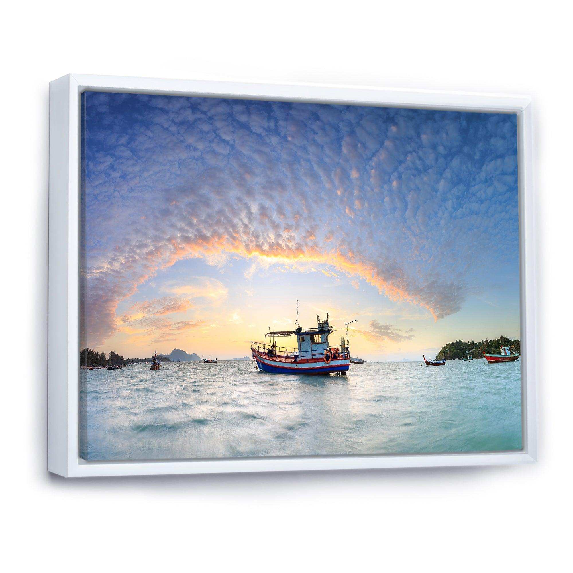 Fishing Boat at Phuket Sunrise Beach