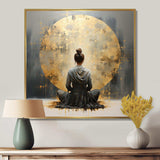 Minimalism Meditation Pose I - Spiritual Canvas Wall Art