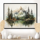 Watercolor Mountain Dreamscape - Landscapes Canvas Wall Art