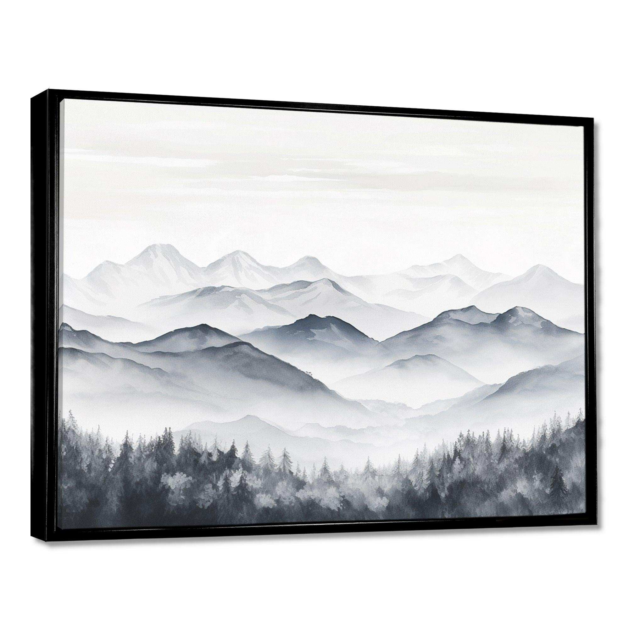 Morning Fog Mountain Wonder - Landscapes Canvas Wall Art