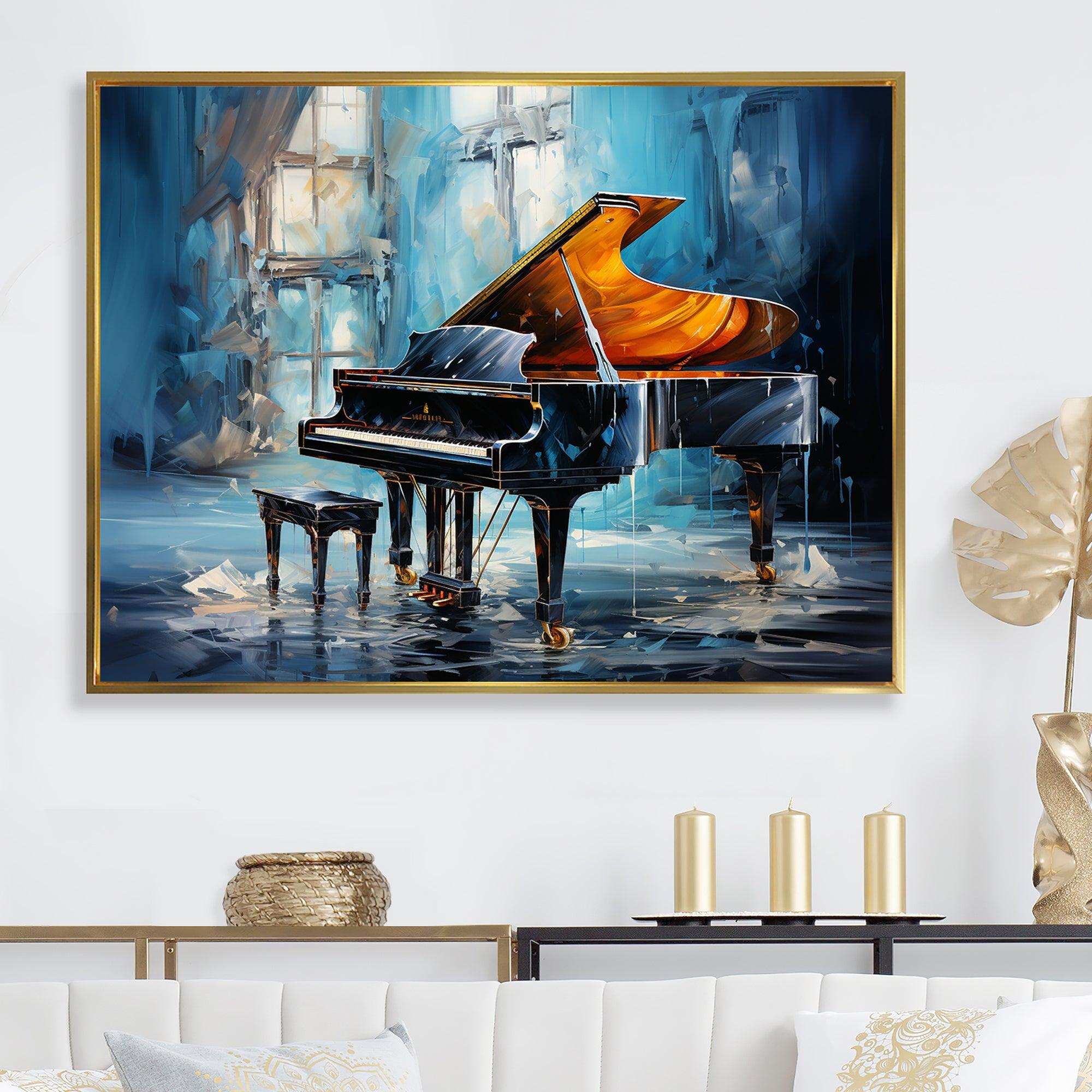 Piano Rhapsody In Blue I - Music Canvas Wall Art