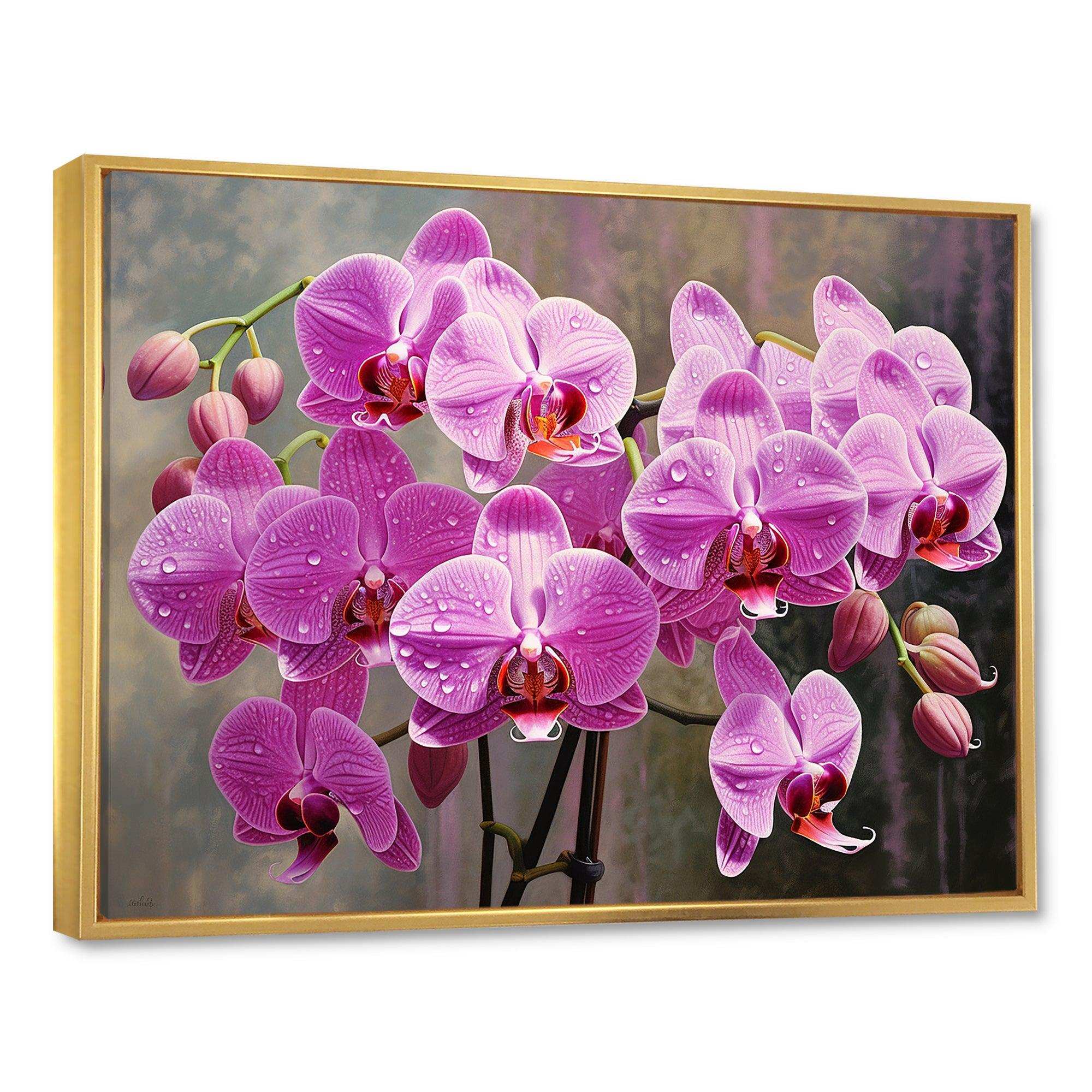 Pink Orchids Oasis I - Floral Canvas Wall Art