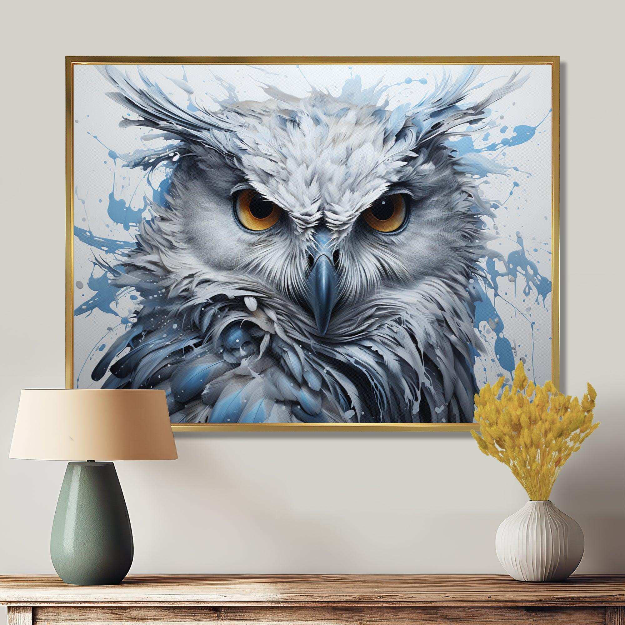 Owls Eyes Of Wisdom - Animals Canvas Wall Art