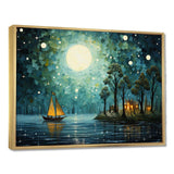Moonlight Whimsical Pirate Ship Tales Of The Tides - People Canvas Wall Art