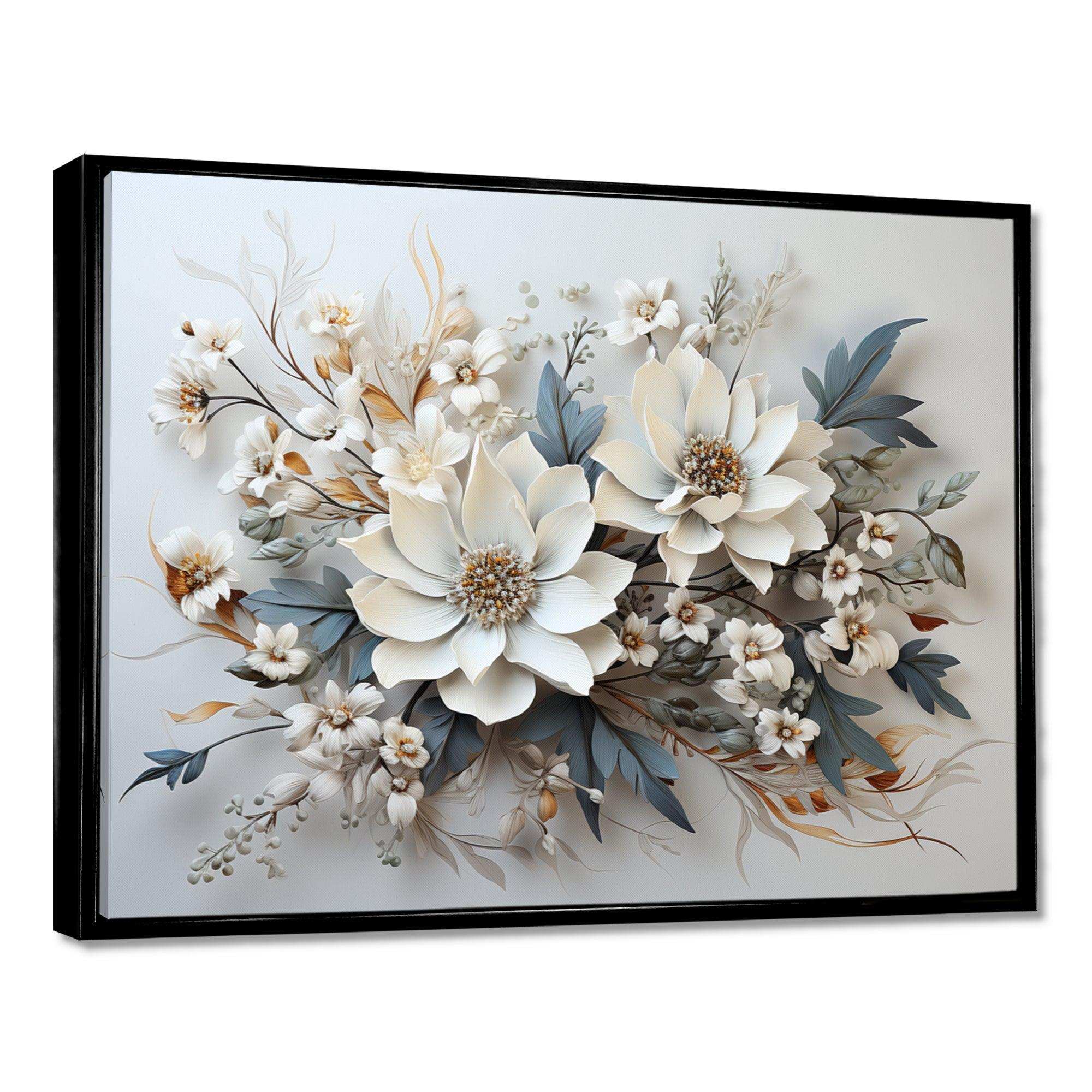 Seasonal Flowers Charm In Winter I - Floral Canvas Wall Art