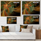 Symmetrical Orange Digital Fractal Flower
