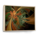 Symmetrical Orange Digital Fractal Flower