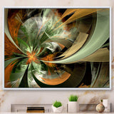 Symmetrical Orange Green Fractal Flower