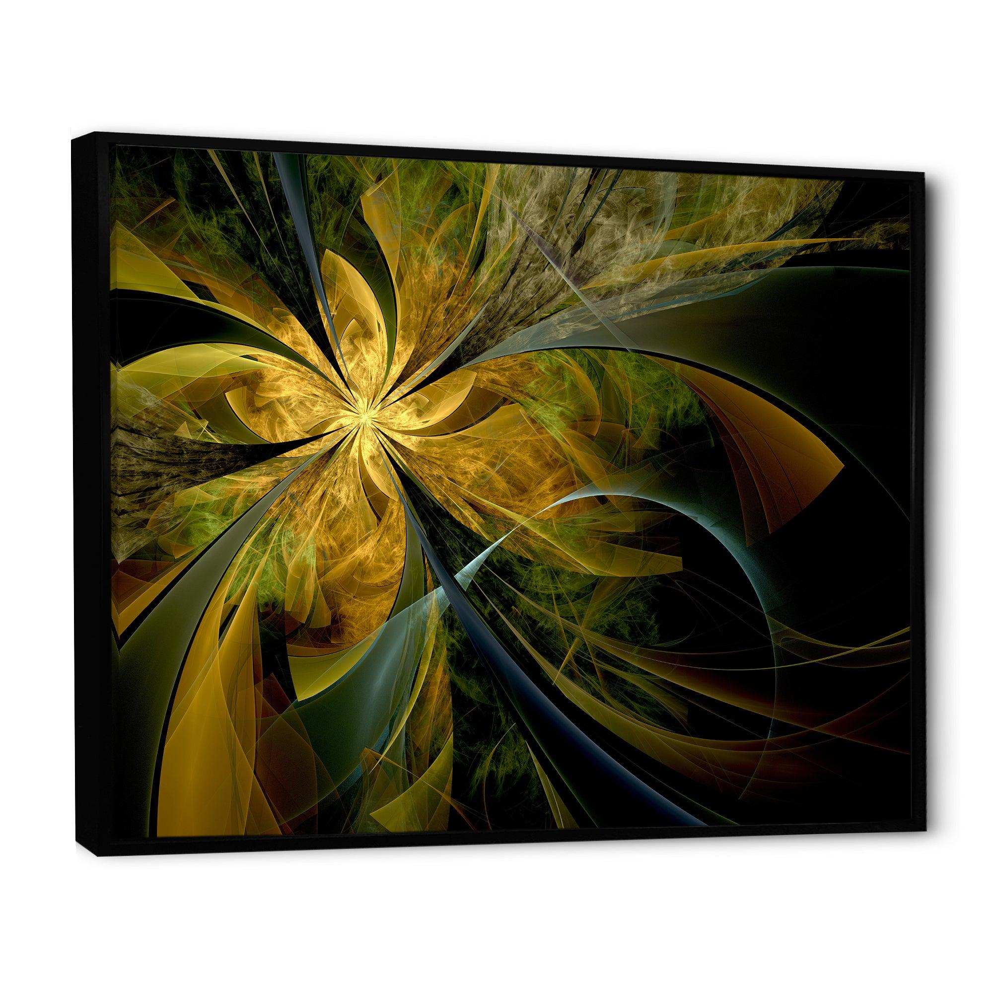 Symmetrical Fractal Flower in Gold