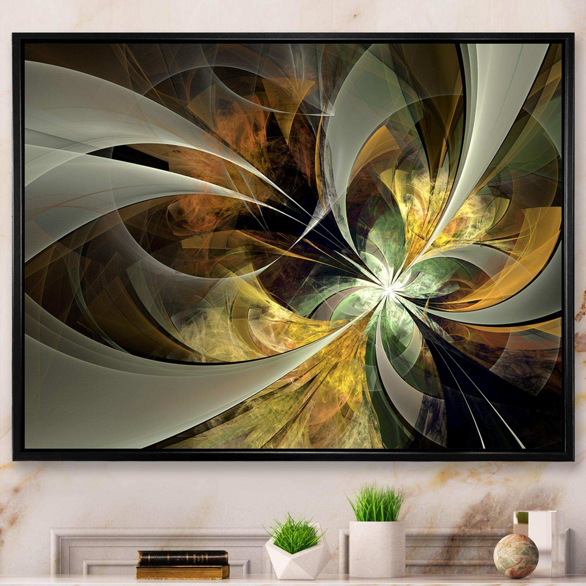 Symmetrical Gold Fractal Flower