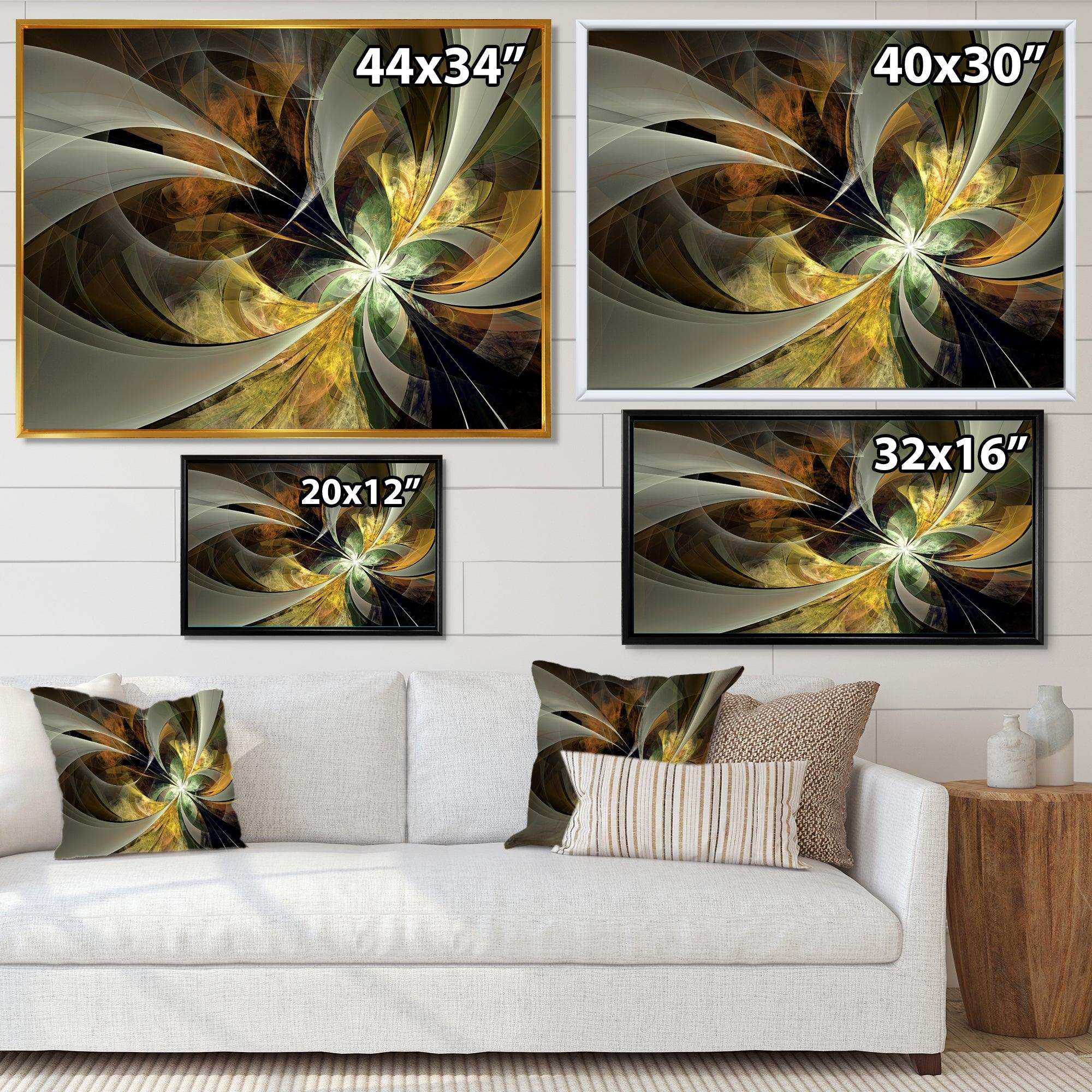 Symmetrical Gold Fractal Flower