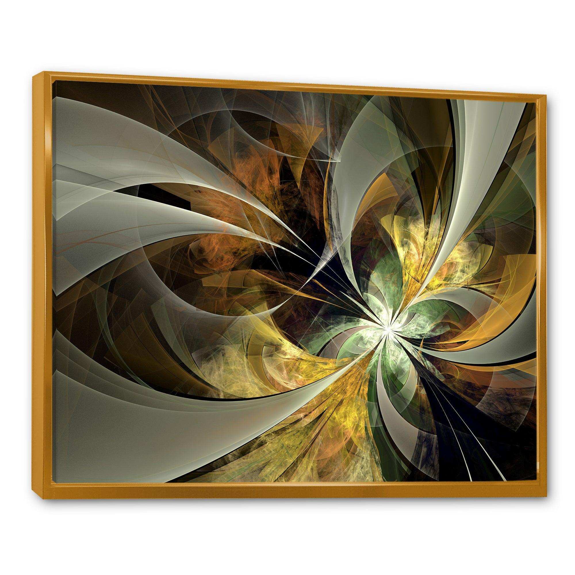 Symmetrical Gold Fractal Flower
