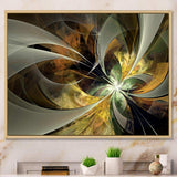 Symmetrical Gold Fractal Flower