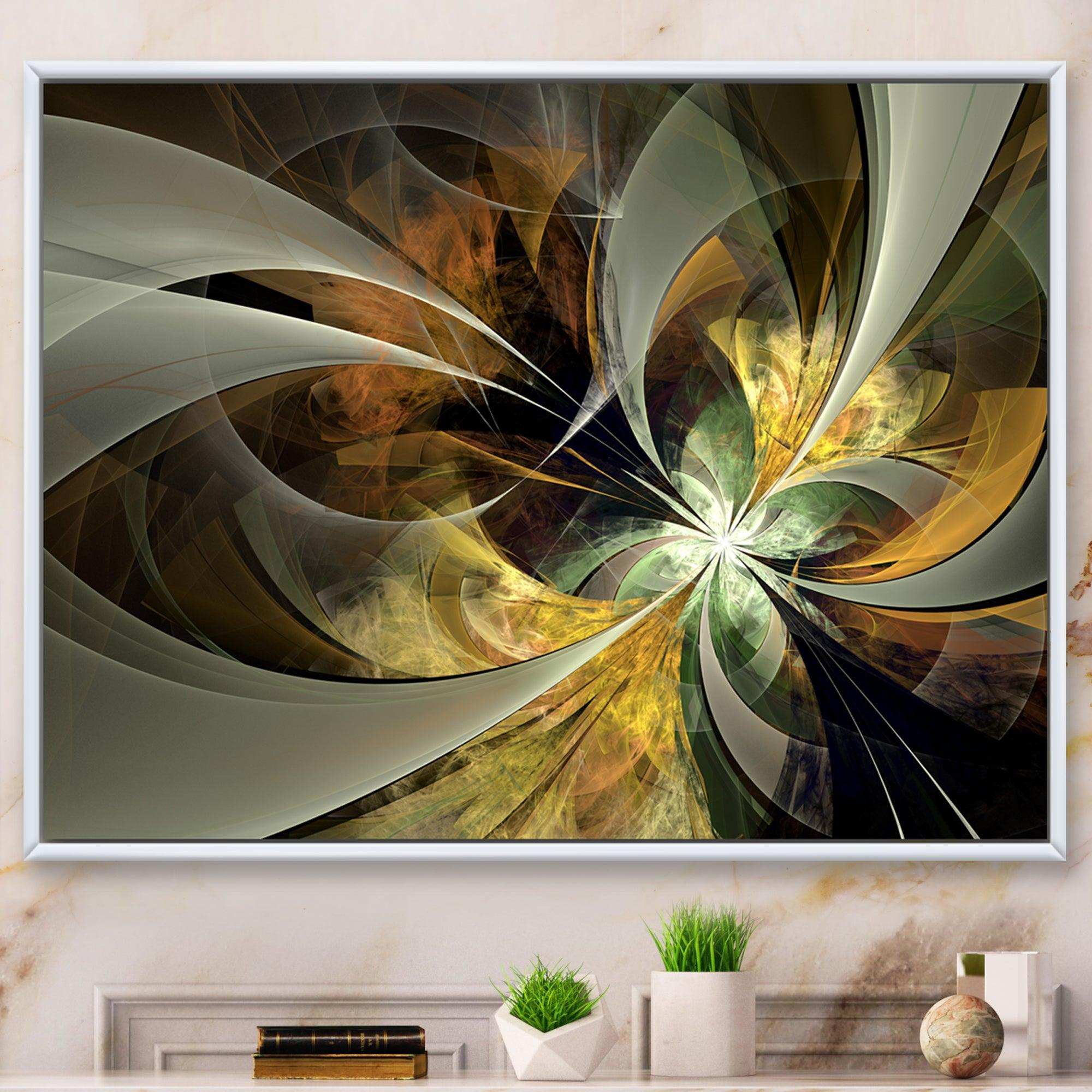 Symmetrical Gold Fractal Flower