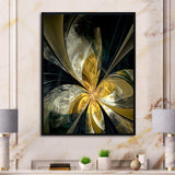 Symmetrical White Gold Fractal Flower