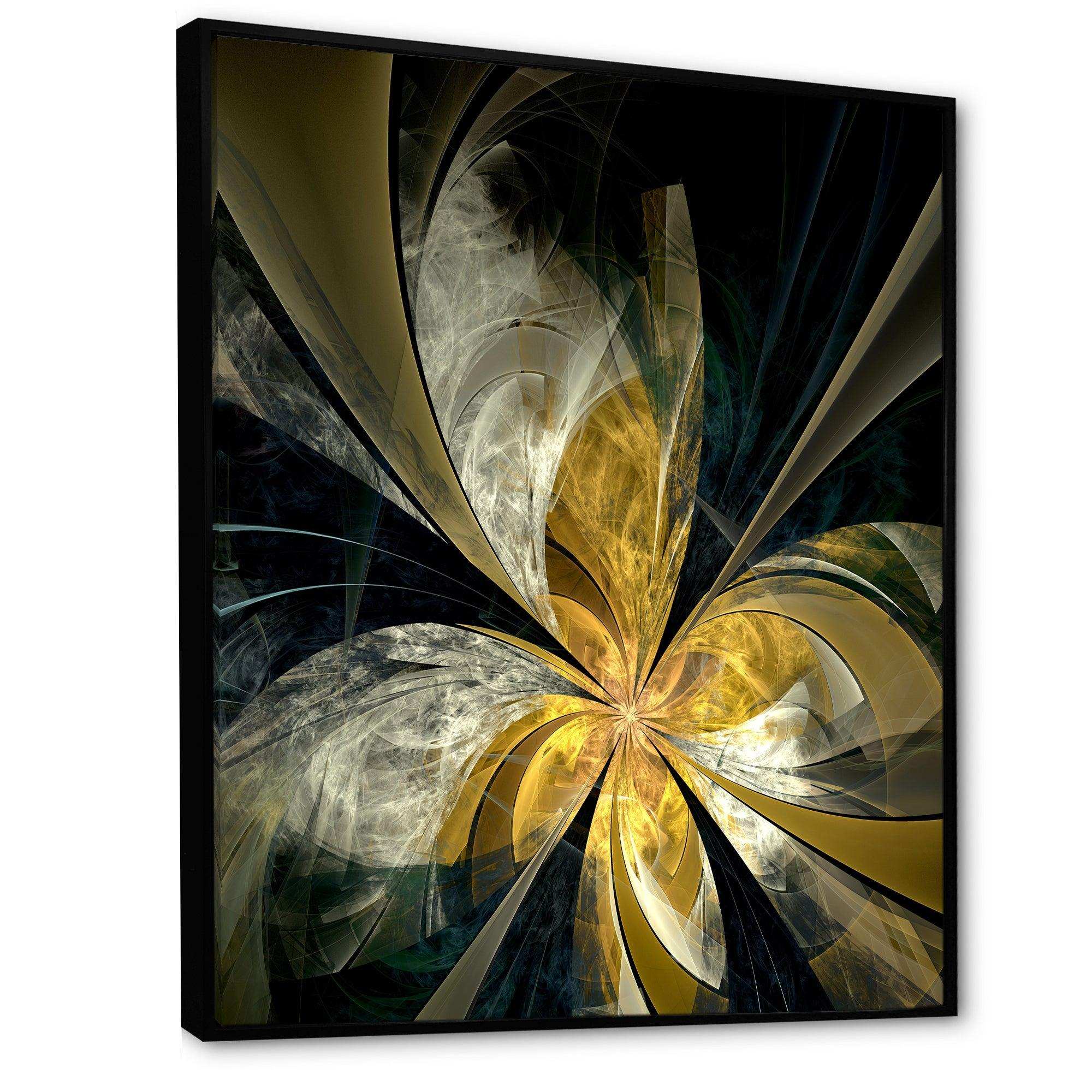 Symmetrical White Gold Fractal Flower