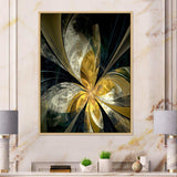 Symmetrical White Gold Fractal Flower