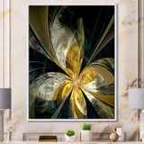 Symmetrical White Gold Fractal Flower
