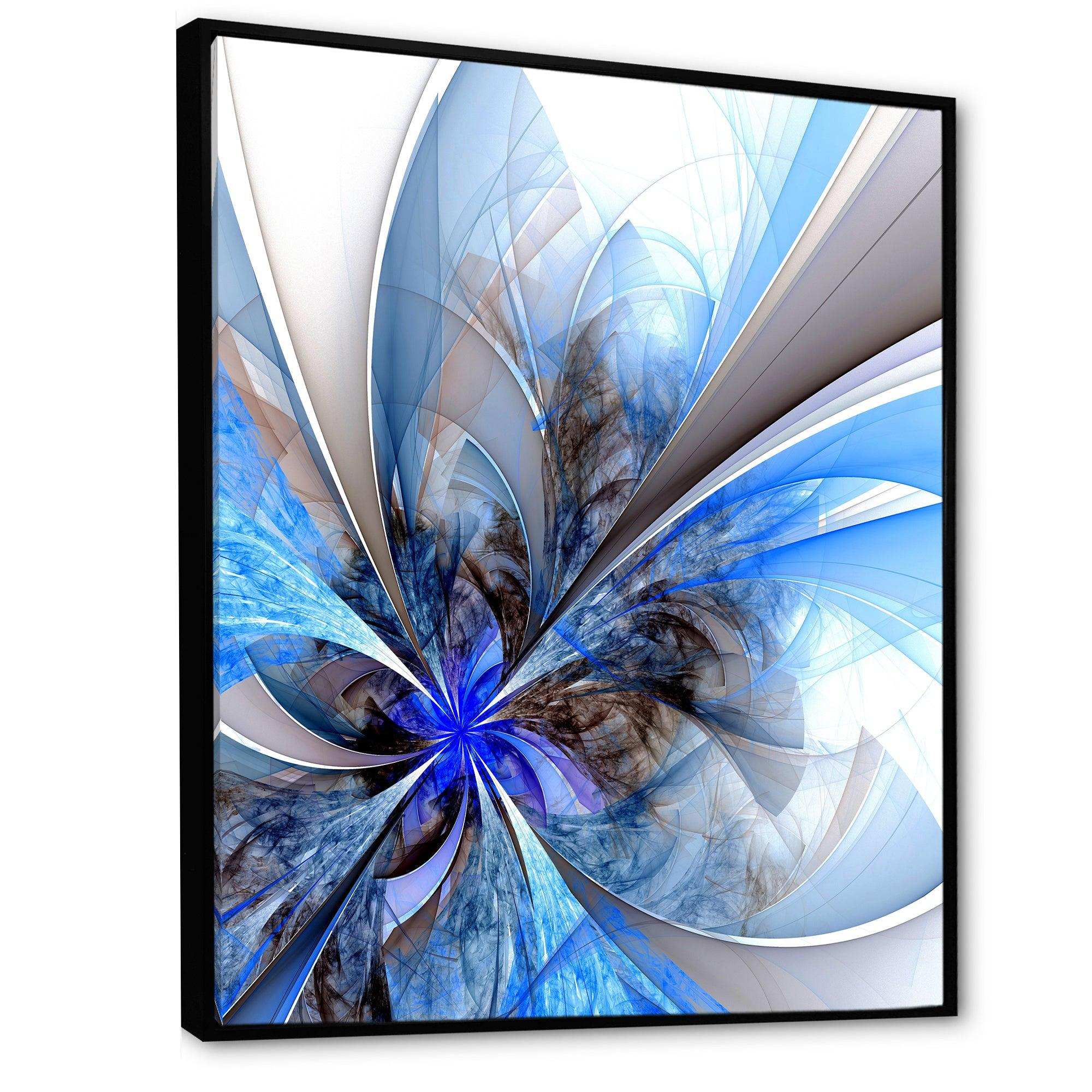 Symmetrical Large Blue Fractal Flower