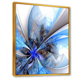 Symmetrical Large Blue Fractal Flower