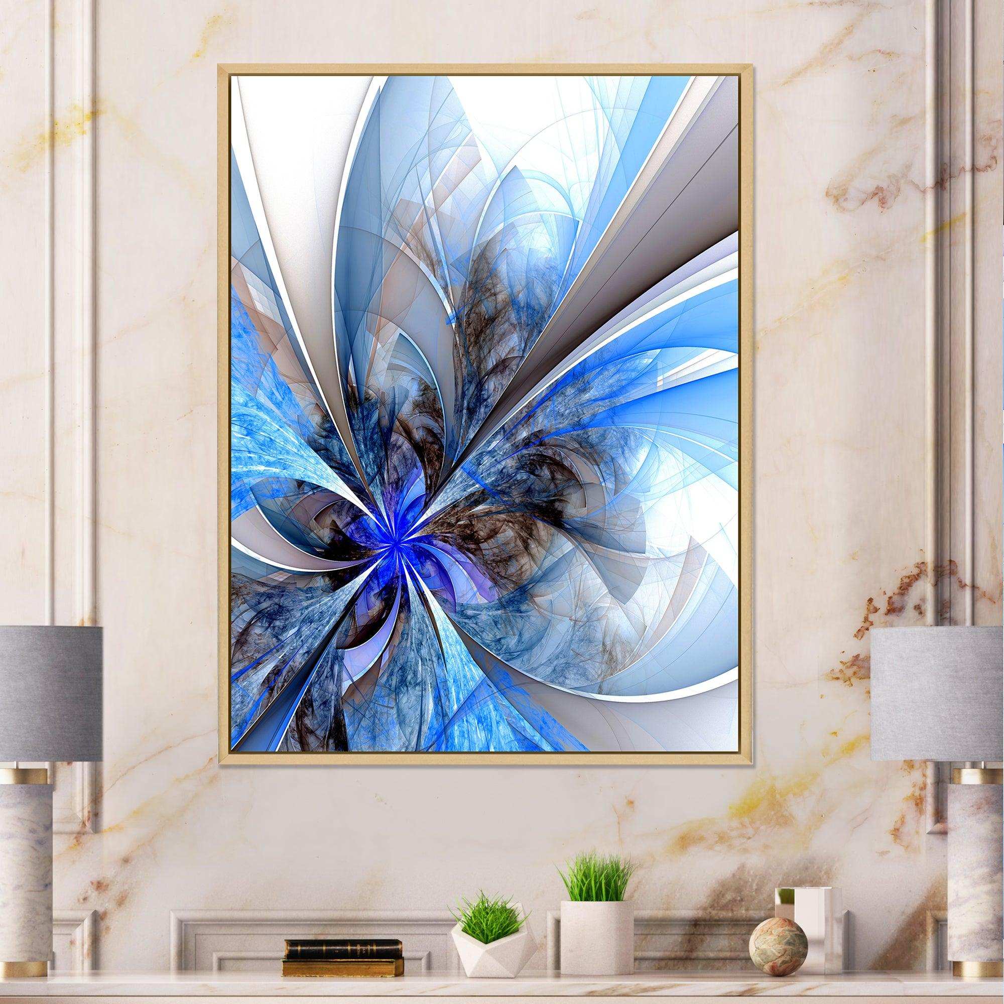 Symmetrical Large Blue Fractal Flower
