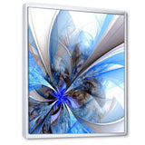 Symmetrical Large Blue Fractal Flower