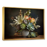 Succulent Bouquet Still Life I - Floral Canvas Wall Art
