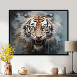 Minimalism Dark Tiger - Animals Canvas Wall Art