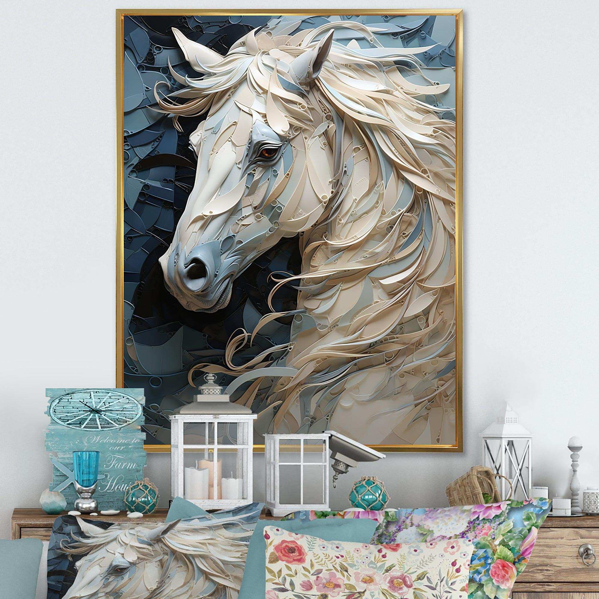 Luscious Horse  Fantasy Hair II - Animals Canvas Wall Art