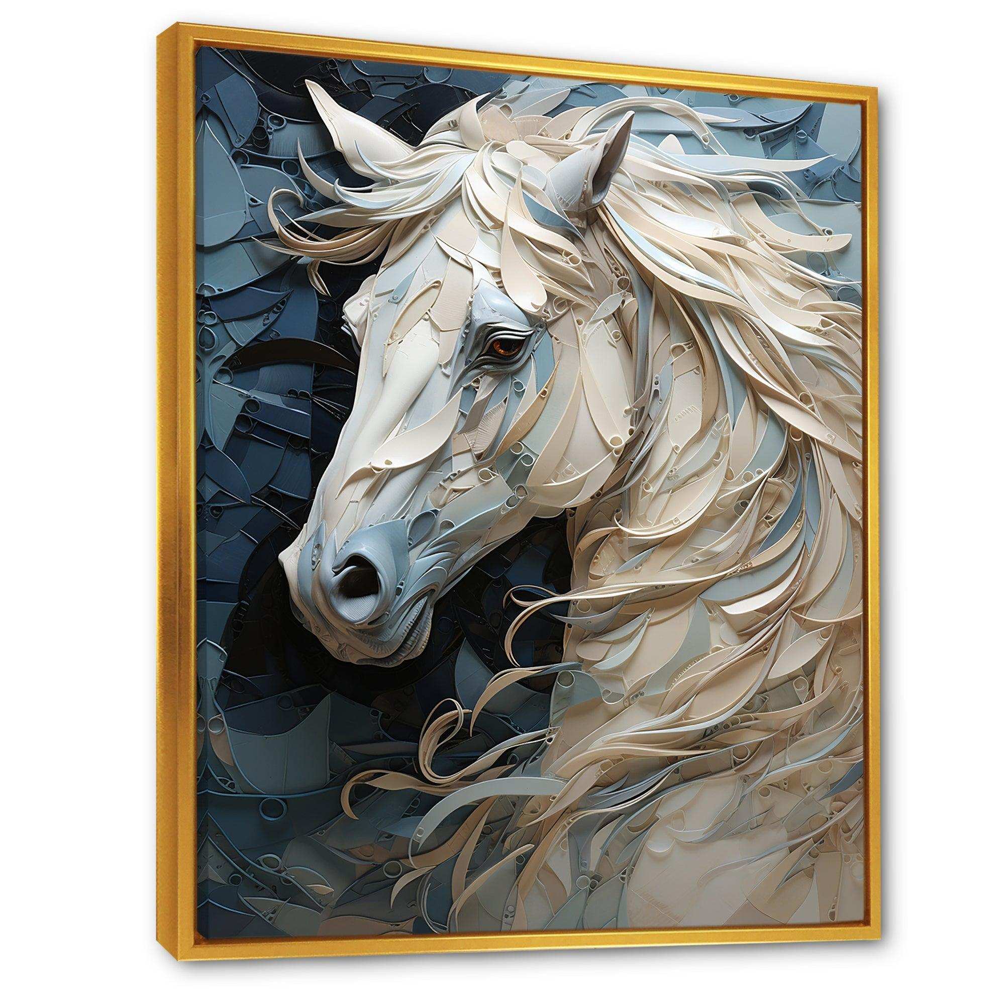 Luscious Horse  Fantasy Hair II - Animals Canvas Wall Art