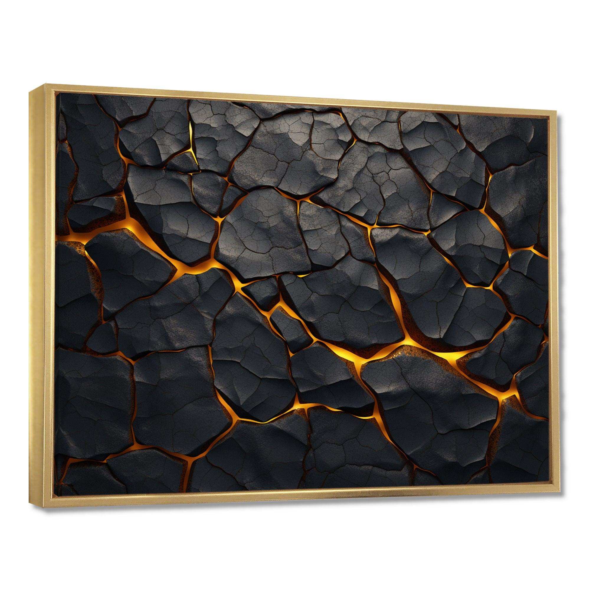 volcano Volcanic Veins - Landscapes Canvas Wall Art