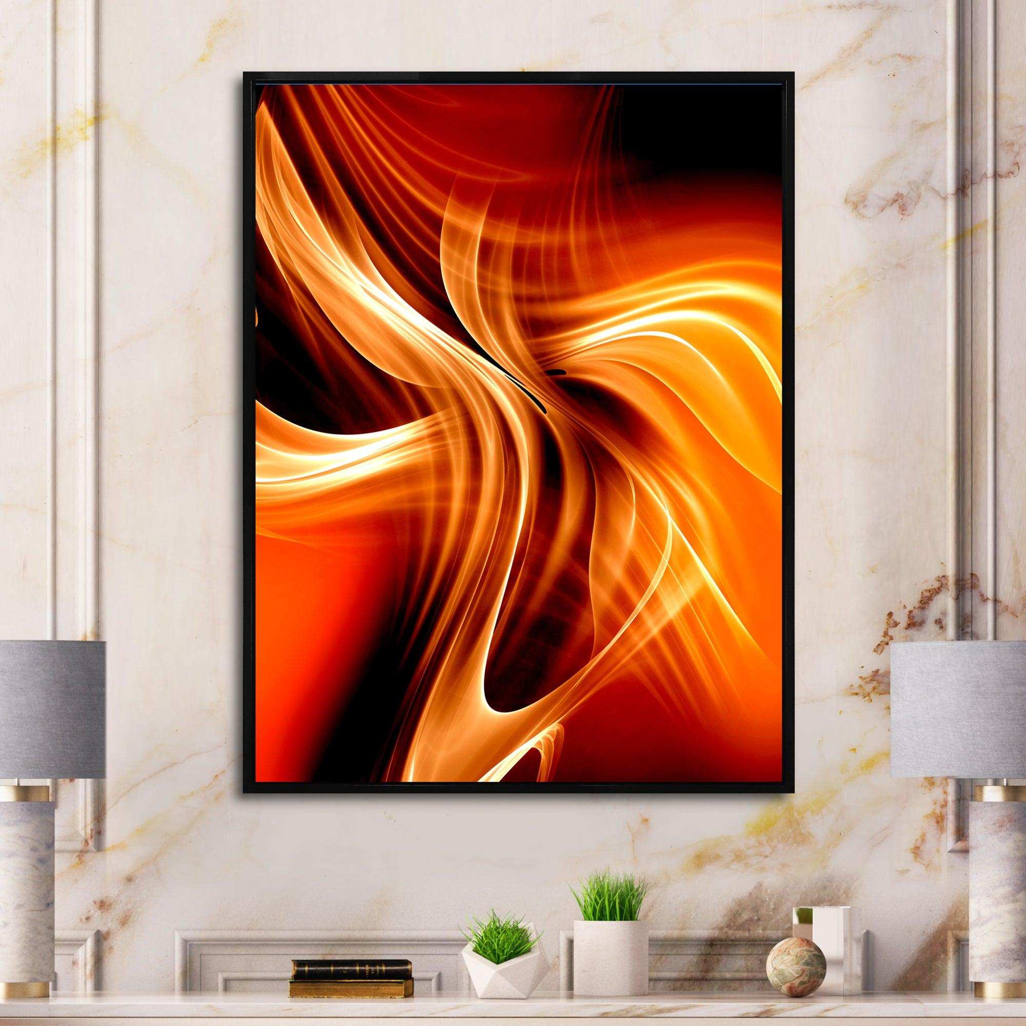 Orange Abstract Warm Fractal Design