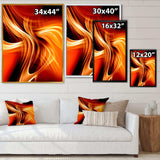 Orange Abstract Warm Fractal Design