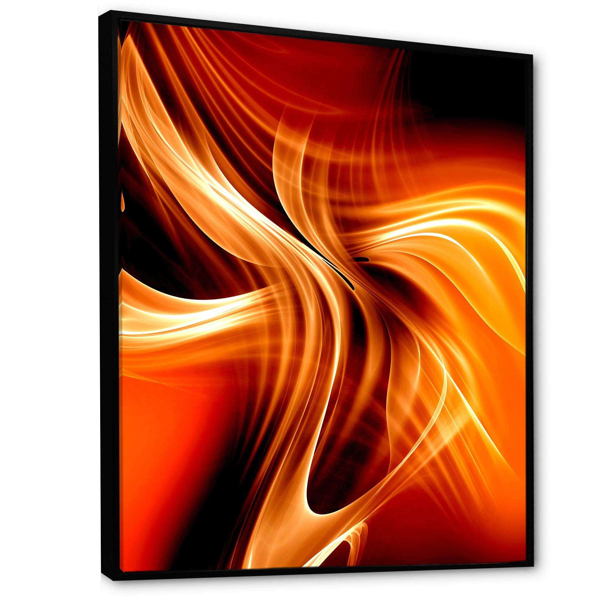 Orange Abstract Warm Fractal Design