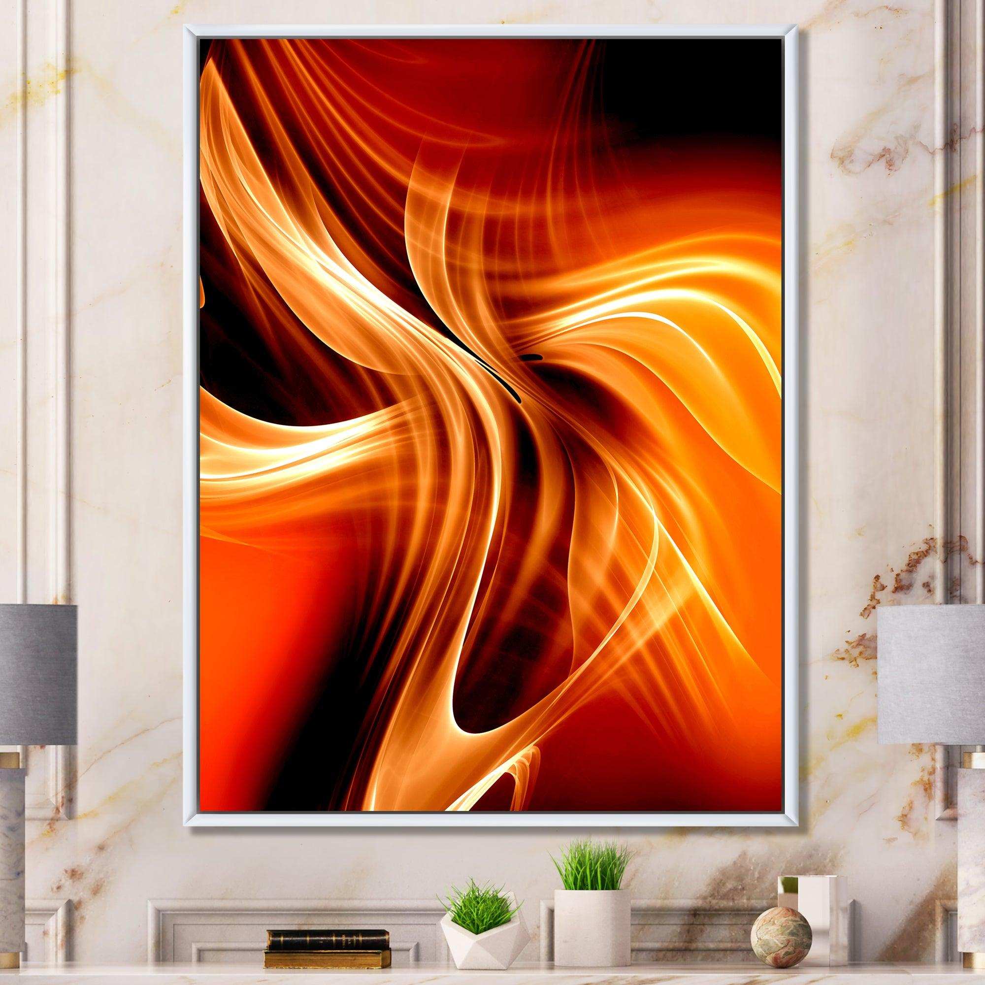 Orange Abstract Warm Fractal Design