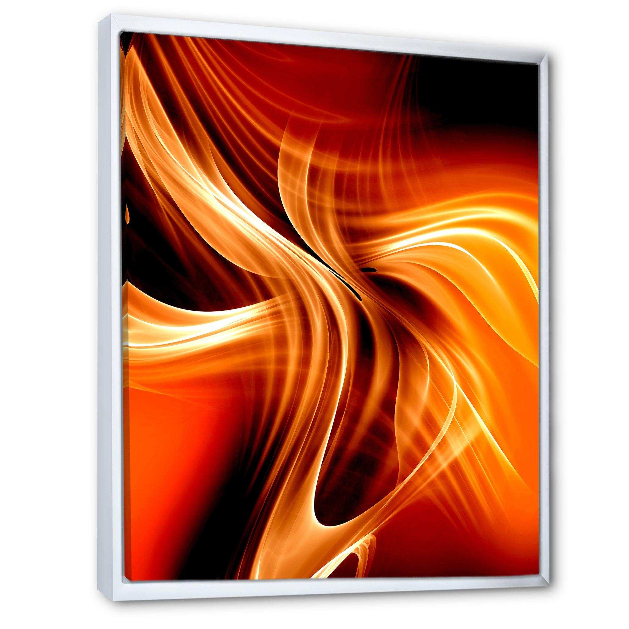 Orange Abstract Warm Fractal Design