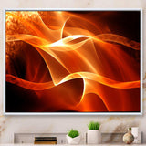 Orange 3d Abstract Fractal Waves