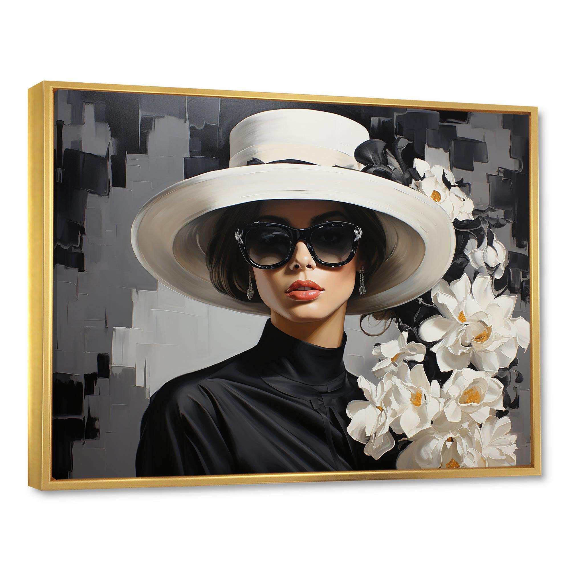 Elegance Portrait in Monochrome fashion IV - Fashion Canvas Wall Art