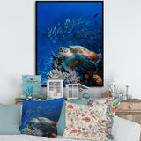 Large Sea Turtle underwater