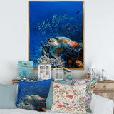 Large Sea Turtle underwater