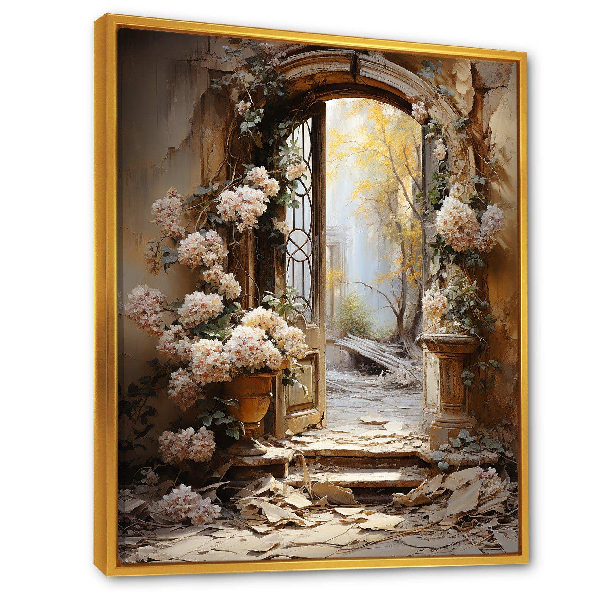 Ancient Ruins blooms I - Fashion Canvas Wall Art