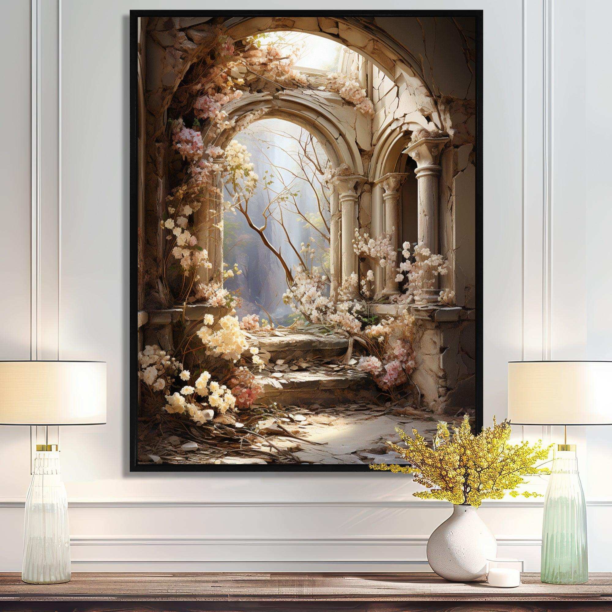 Ancient Ruins blooms II - Fashion Canvas Wall Art