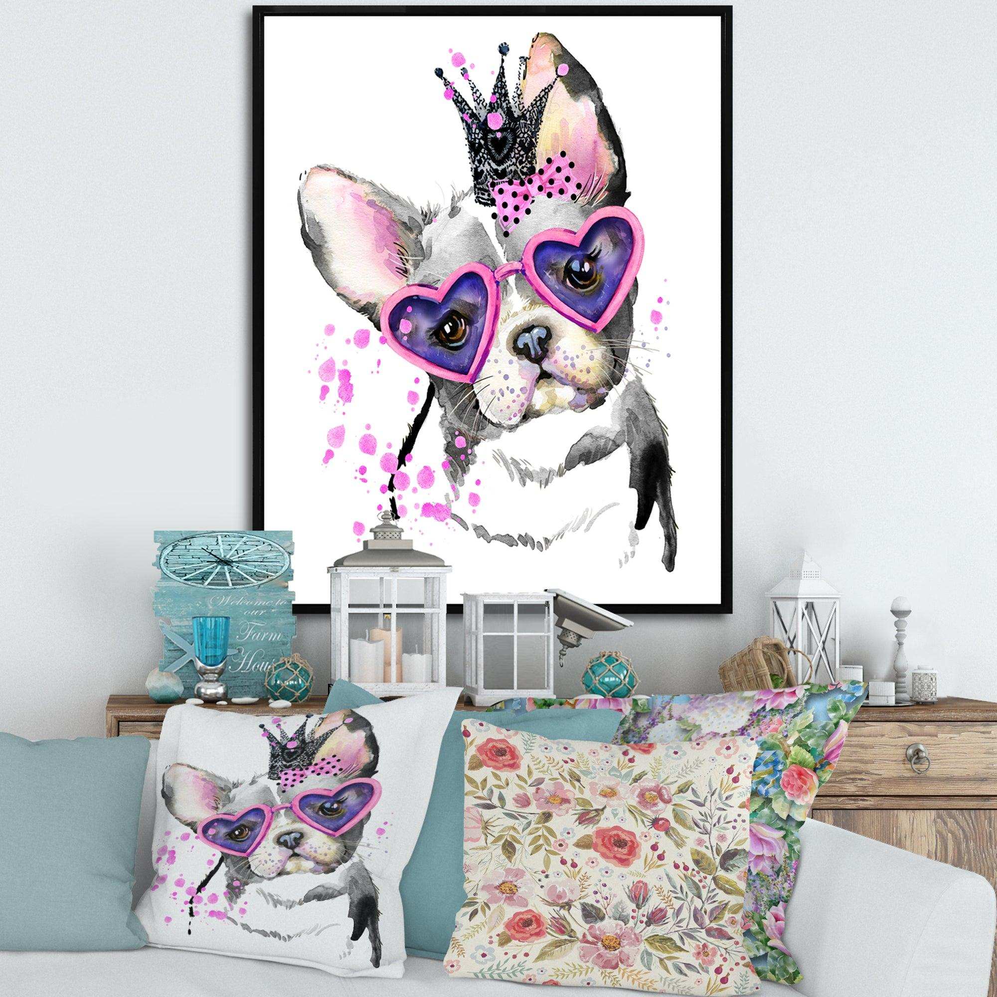 Sweet Funny Dog with Glasses