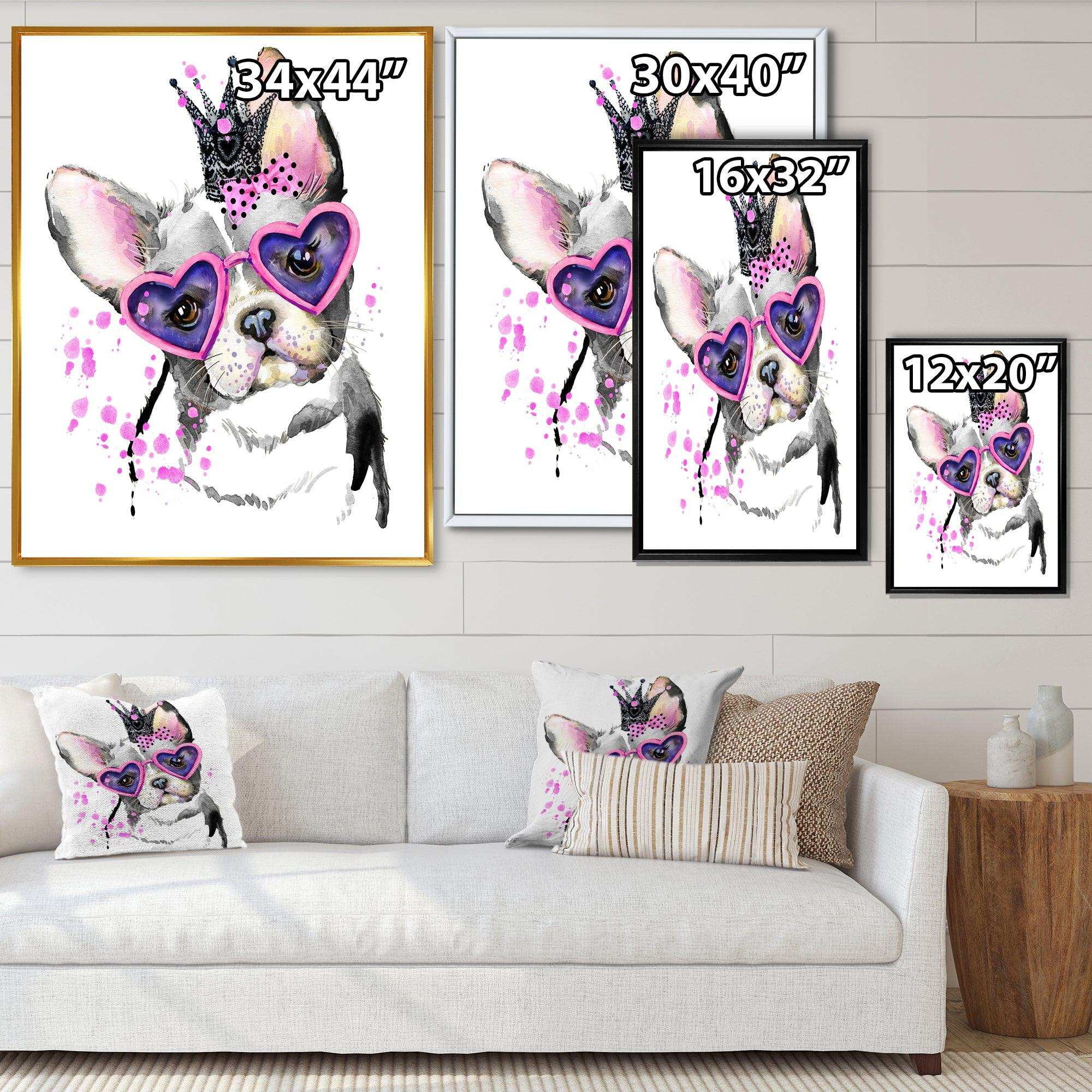 Sweet Funny Dog with Glasses