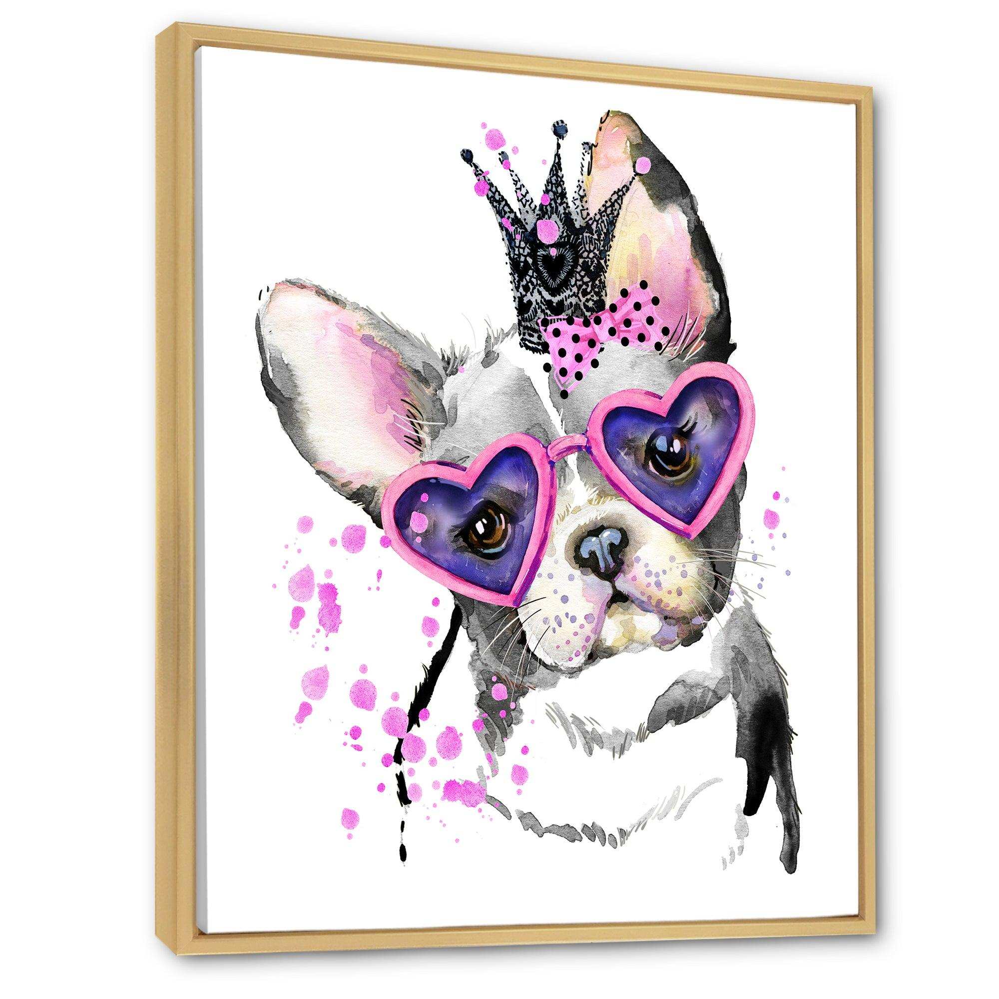 Sweet Funny Dog with Glasses