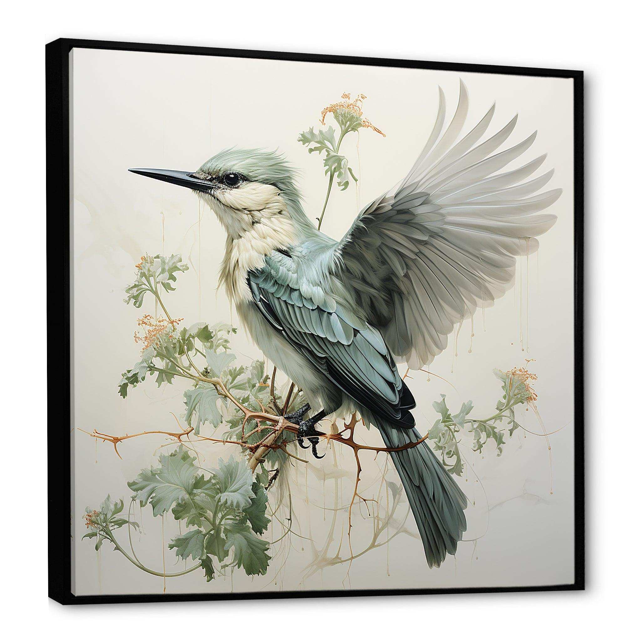 Hummingbird Jade Journey 1 - Animals Canvas Wall Art